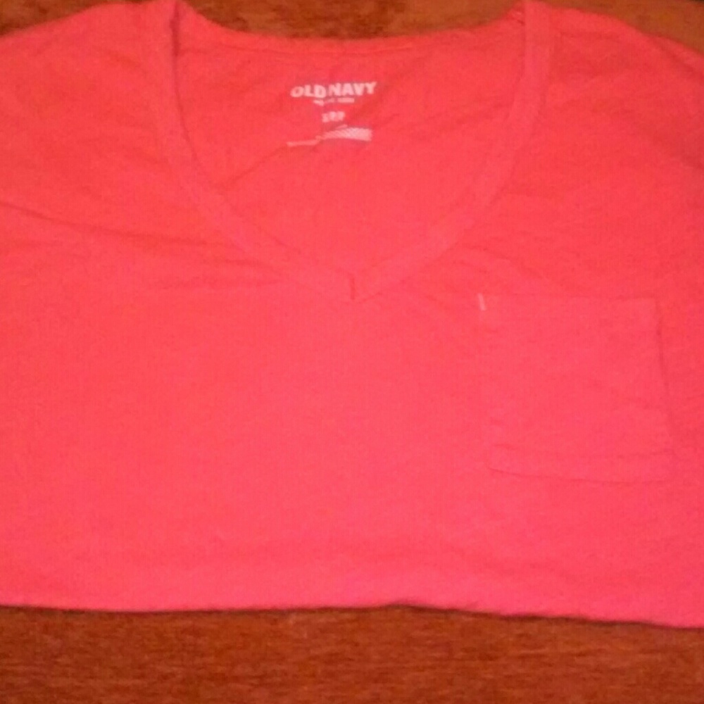 3/$15 6/$25 Old Navy Coral SS Pocket Tee